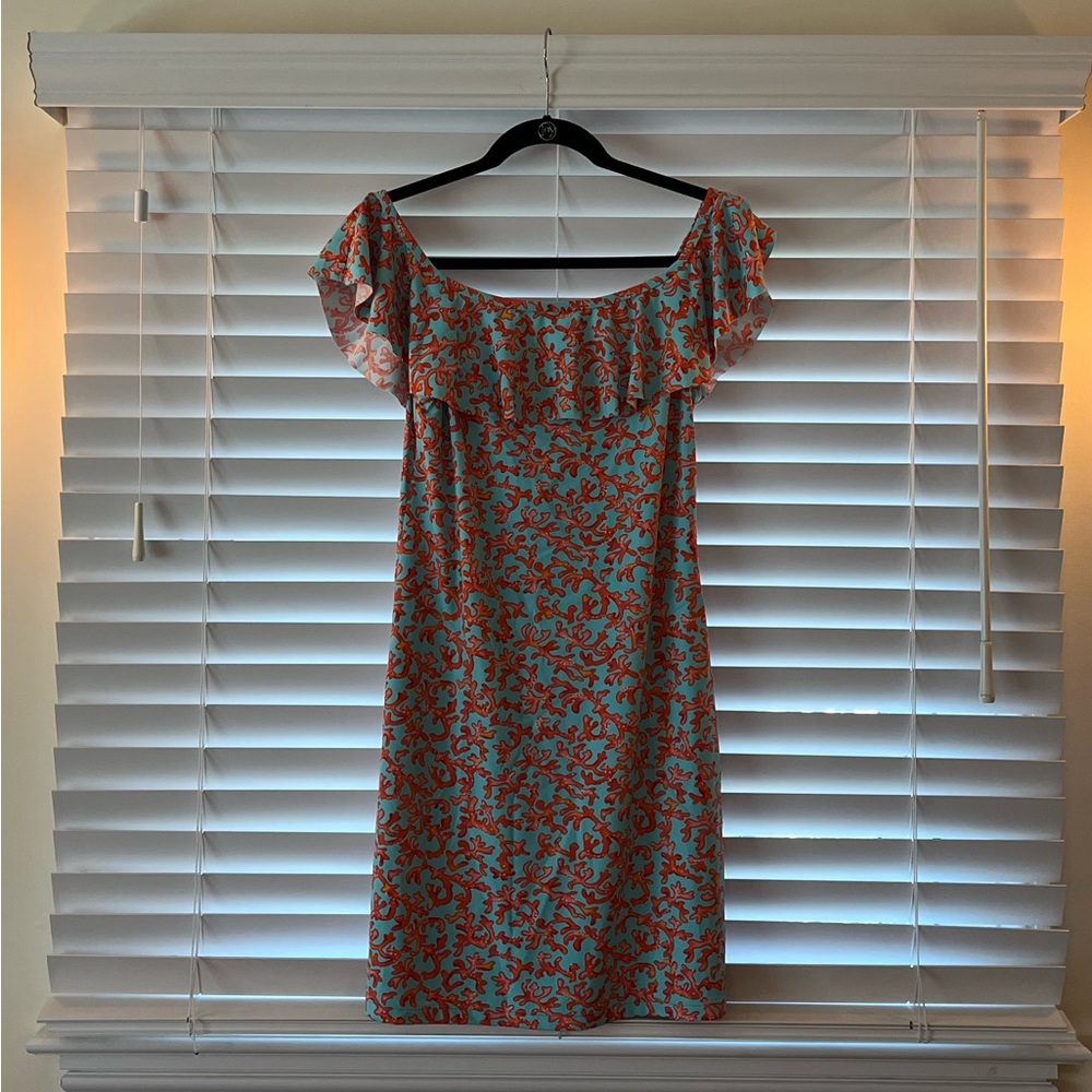 Tommy Bahama Off the Shoulder Ruffle Dress, EUC, Size Small
